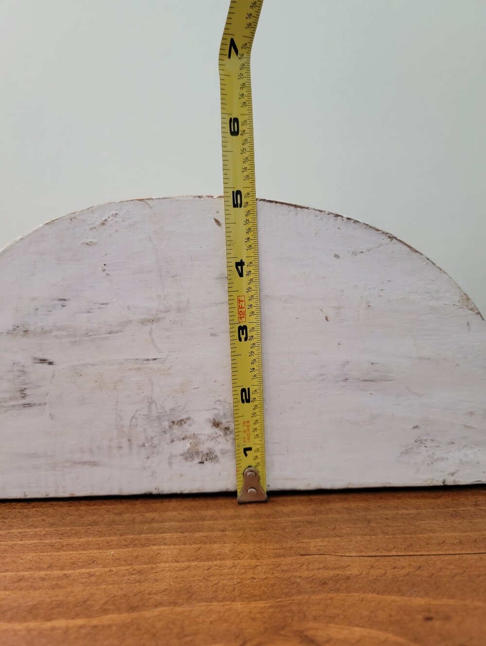 Vintage Carved Wood Distressed Chippy White Bracket Shelf Corbel Scrolling Leaf - Picture 9 of 13